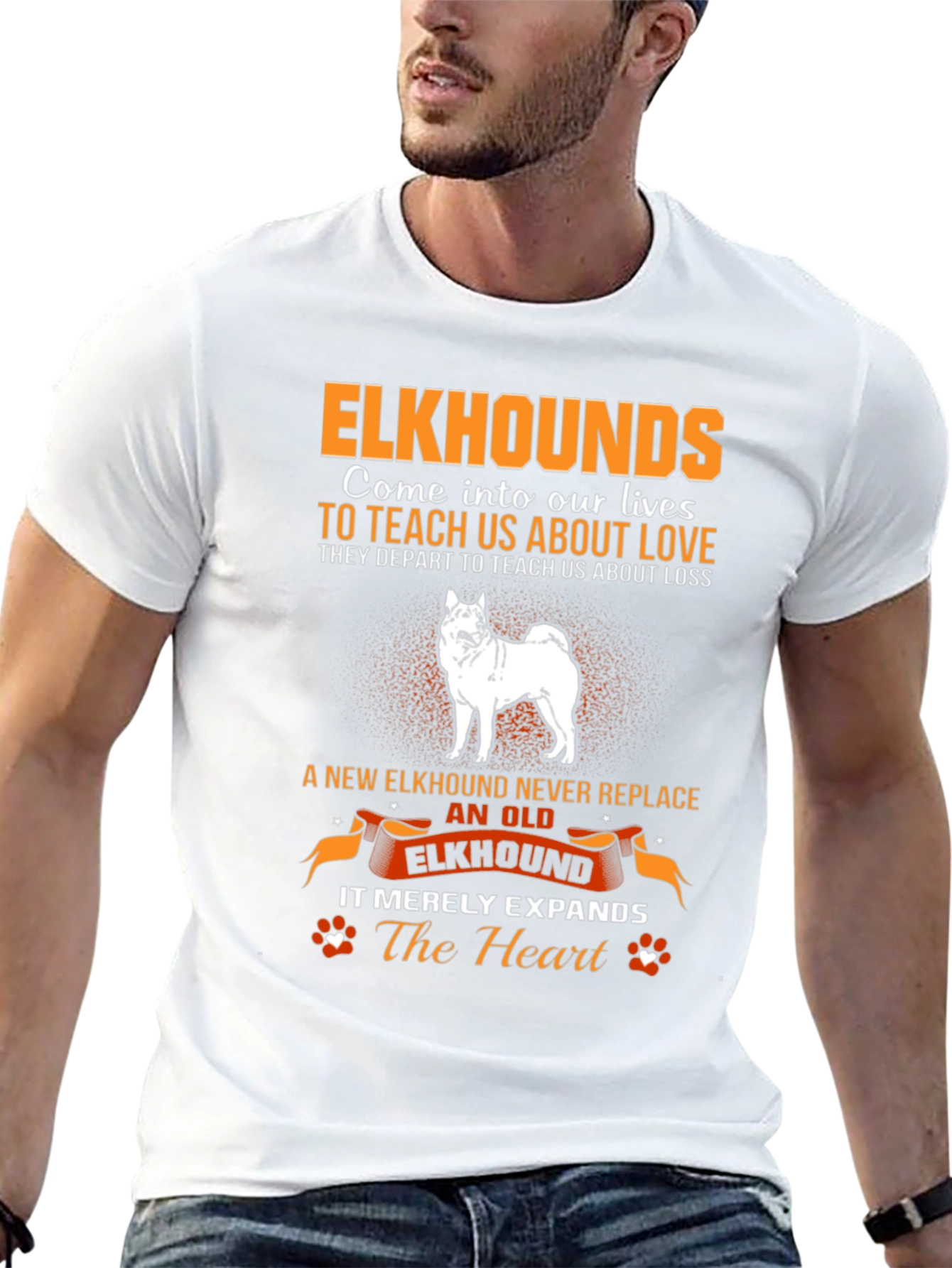 Elkhound Dog Lover T-Shirt - Expands The Heart