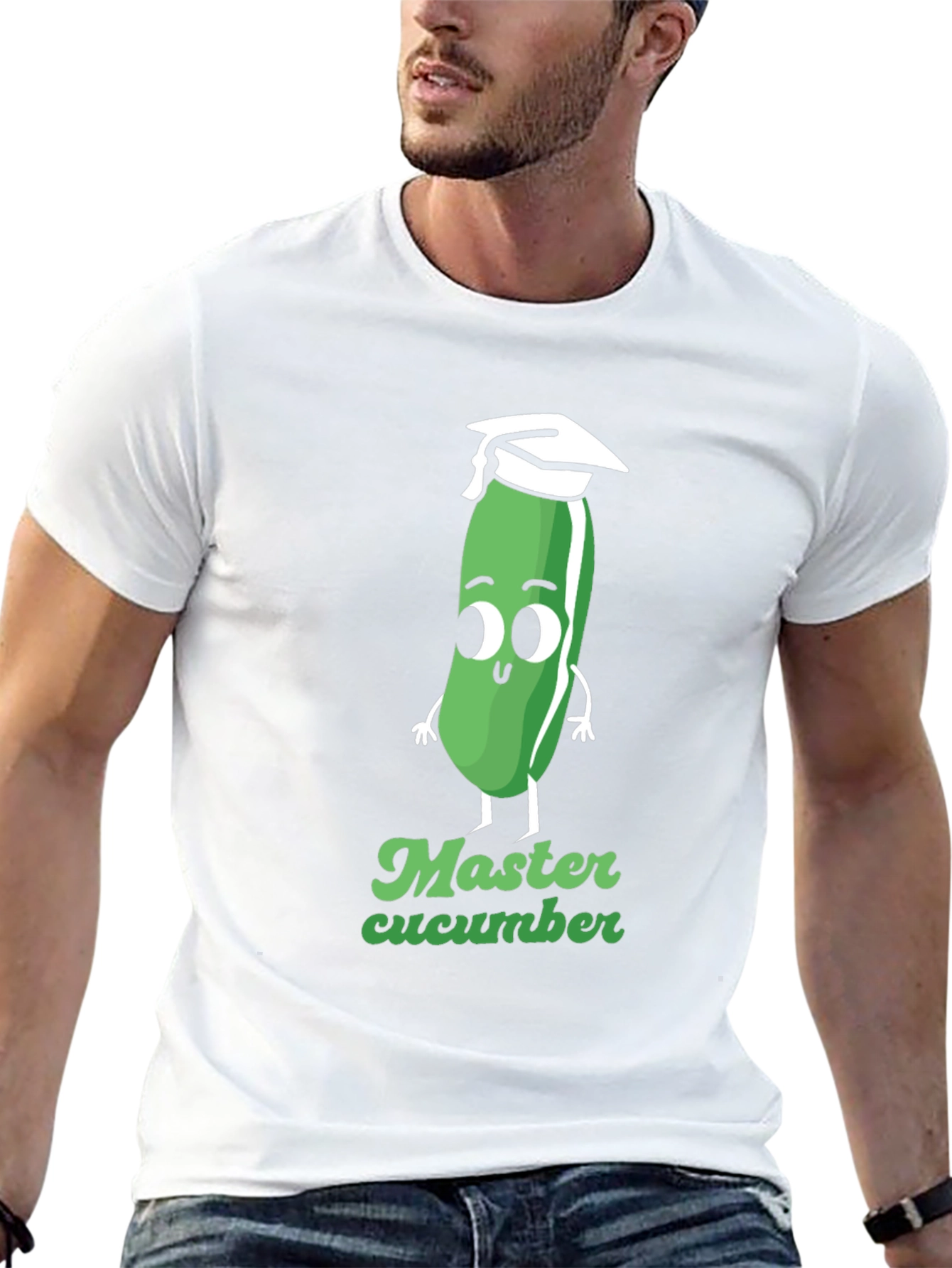 Master Cucumber Graphic Tee - Black Cotton T-Shirt