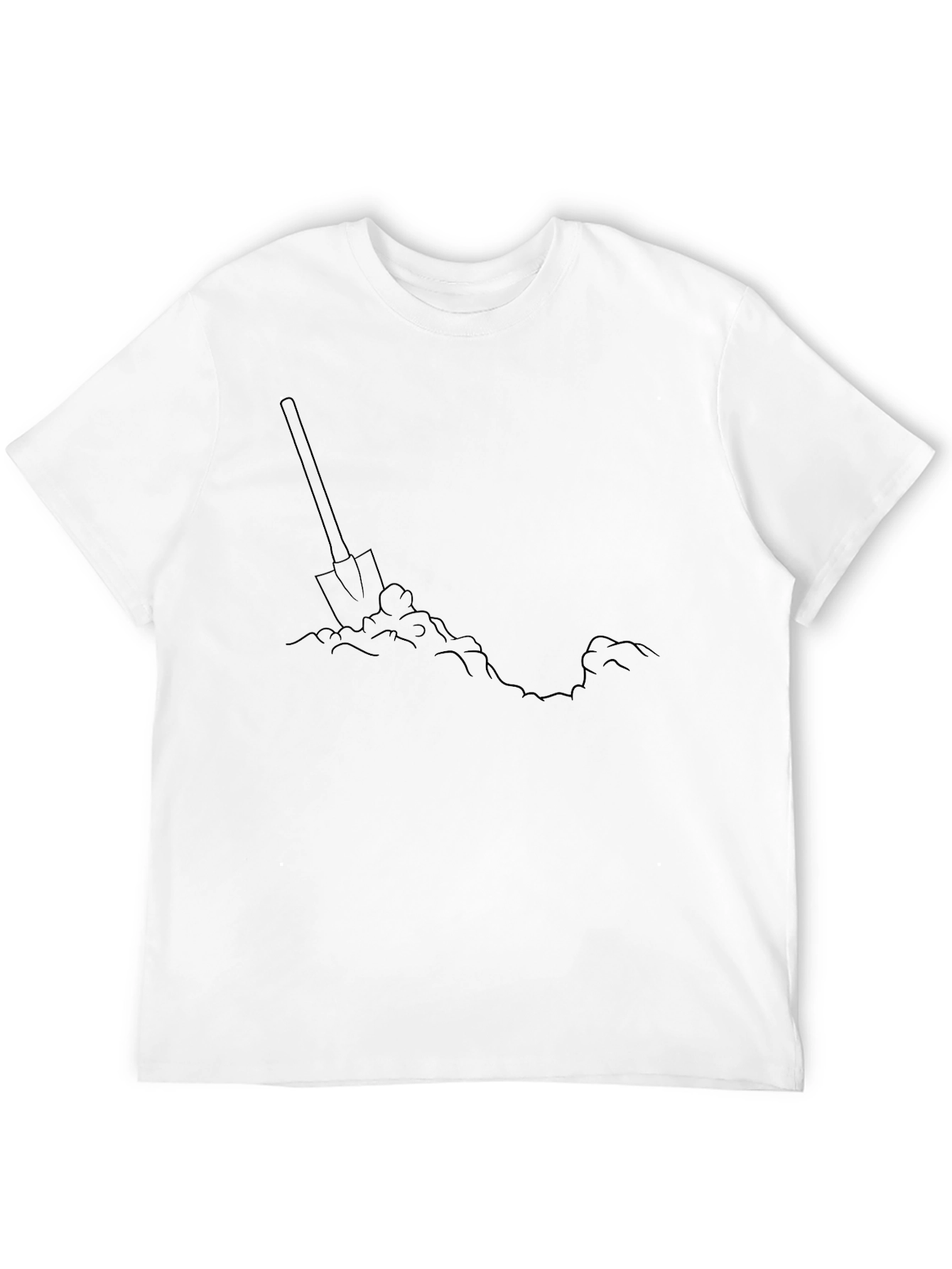 Shovel in Dirt Graphic Tee - Black Casual T-Shirt