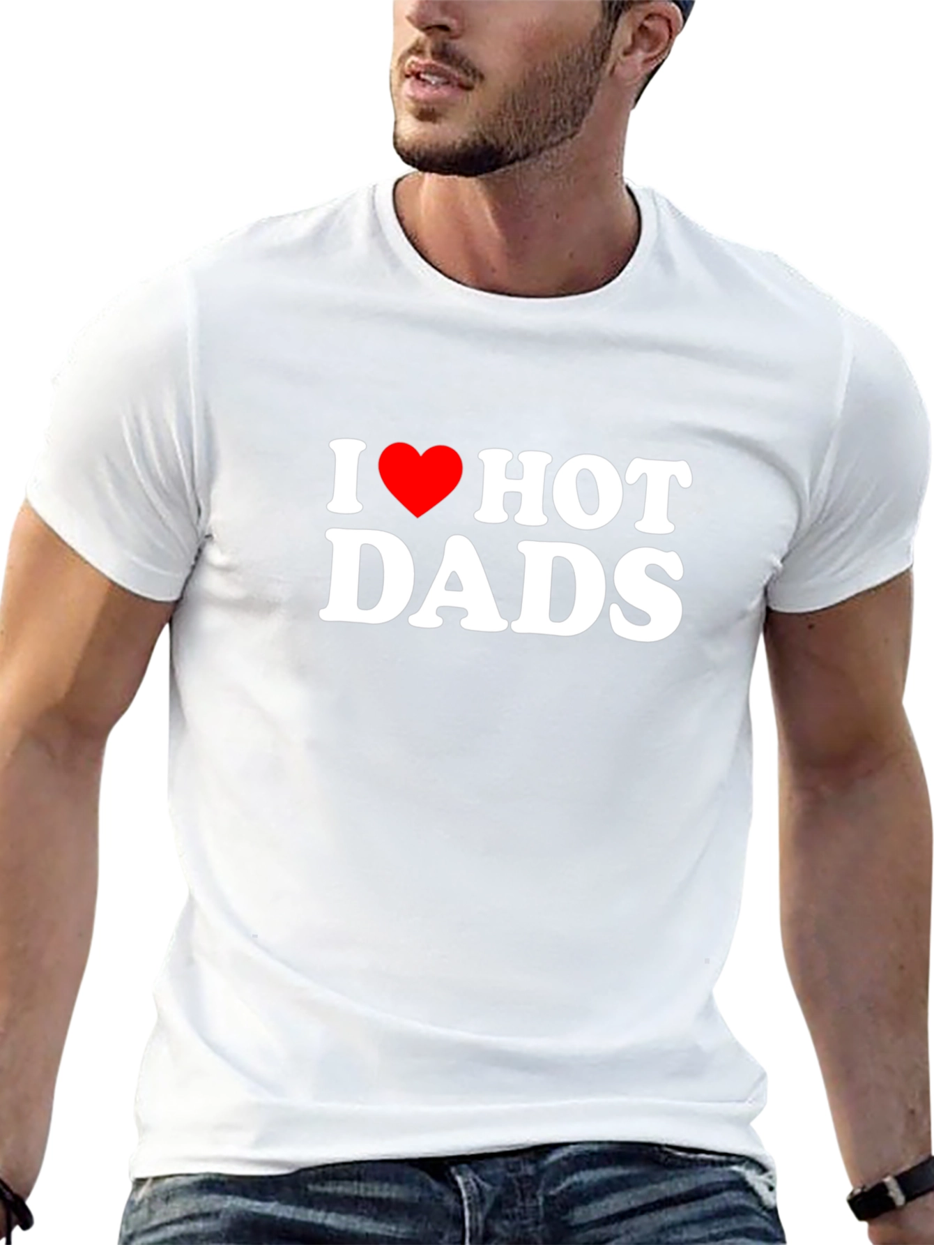 I Heart Hot Dads Graphic Tee