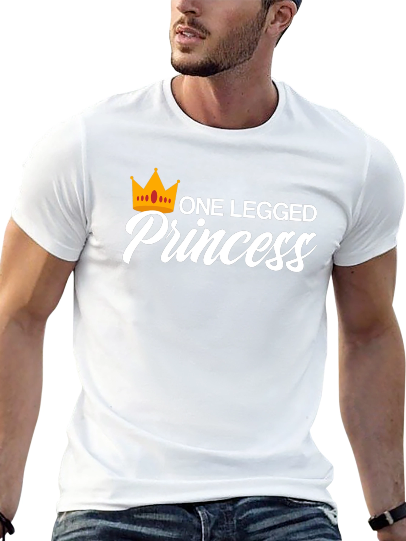 One Legged Princess Black Graphic T-Shirt