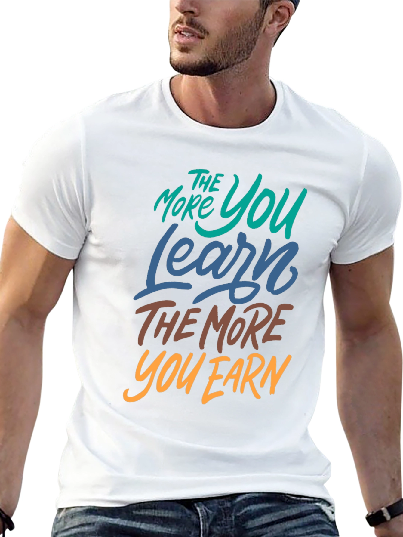 The More You Learn Black Graphic Tee