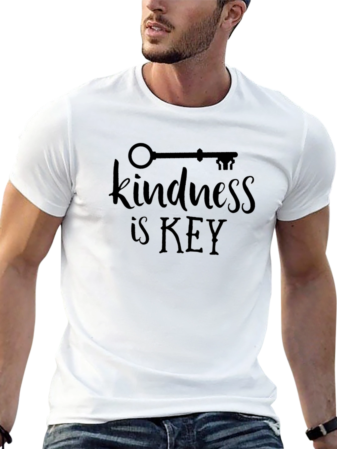 Kindness is Key Graphic Tee - Mens Black T-Shirt