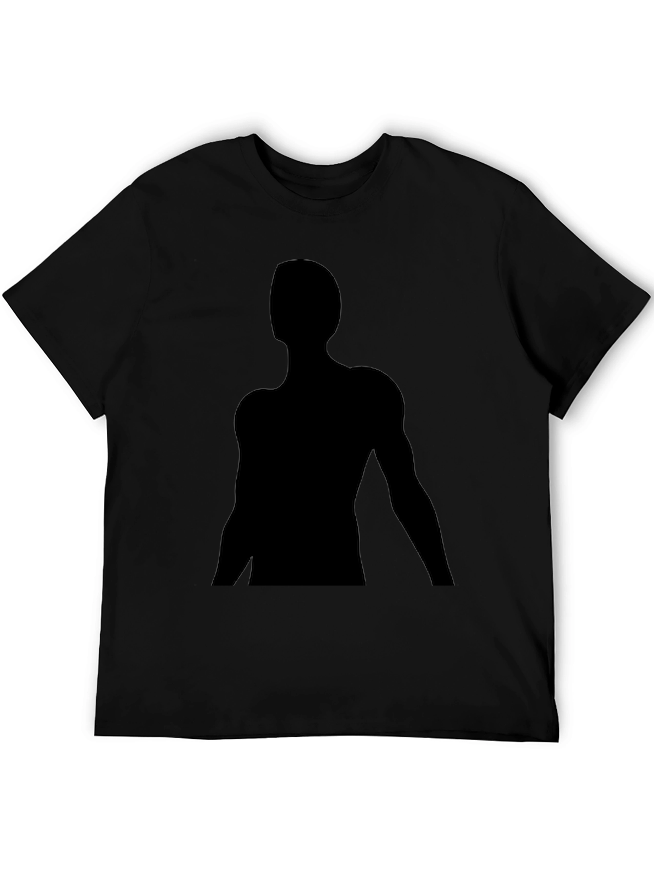 Mens Black T-Shirt with Silhouette Design