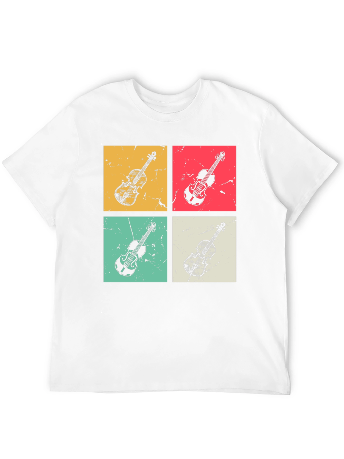 Retro Violin T-Shirt: Musical Instrument Tee for Musicians