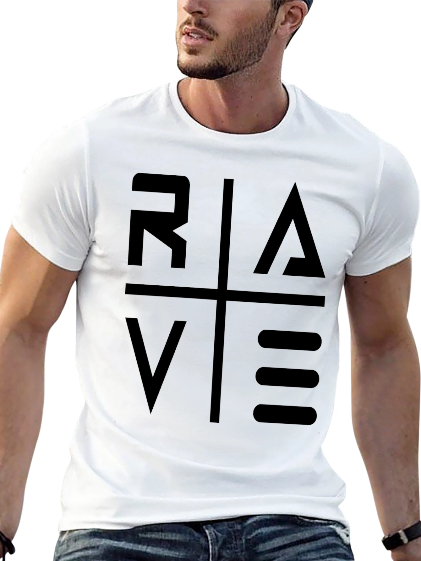 RAVE Graphic T-Shirt - Modern Minimalist Design