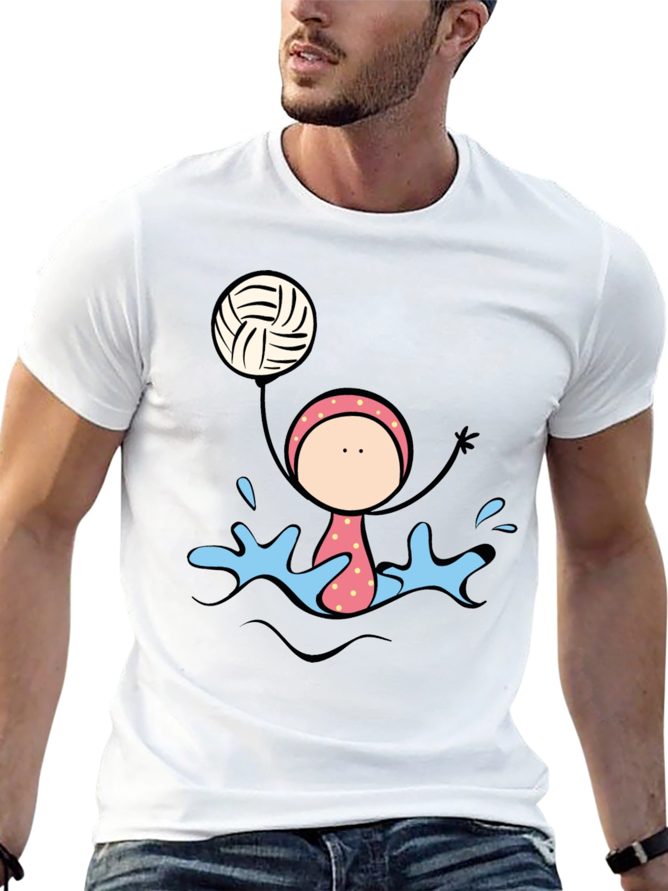Water Polo Player Graphic Tee