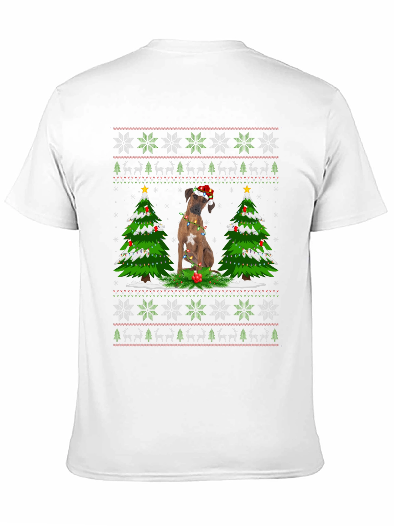 Dog Christmas Tree Ugly T-Shirt