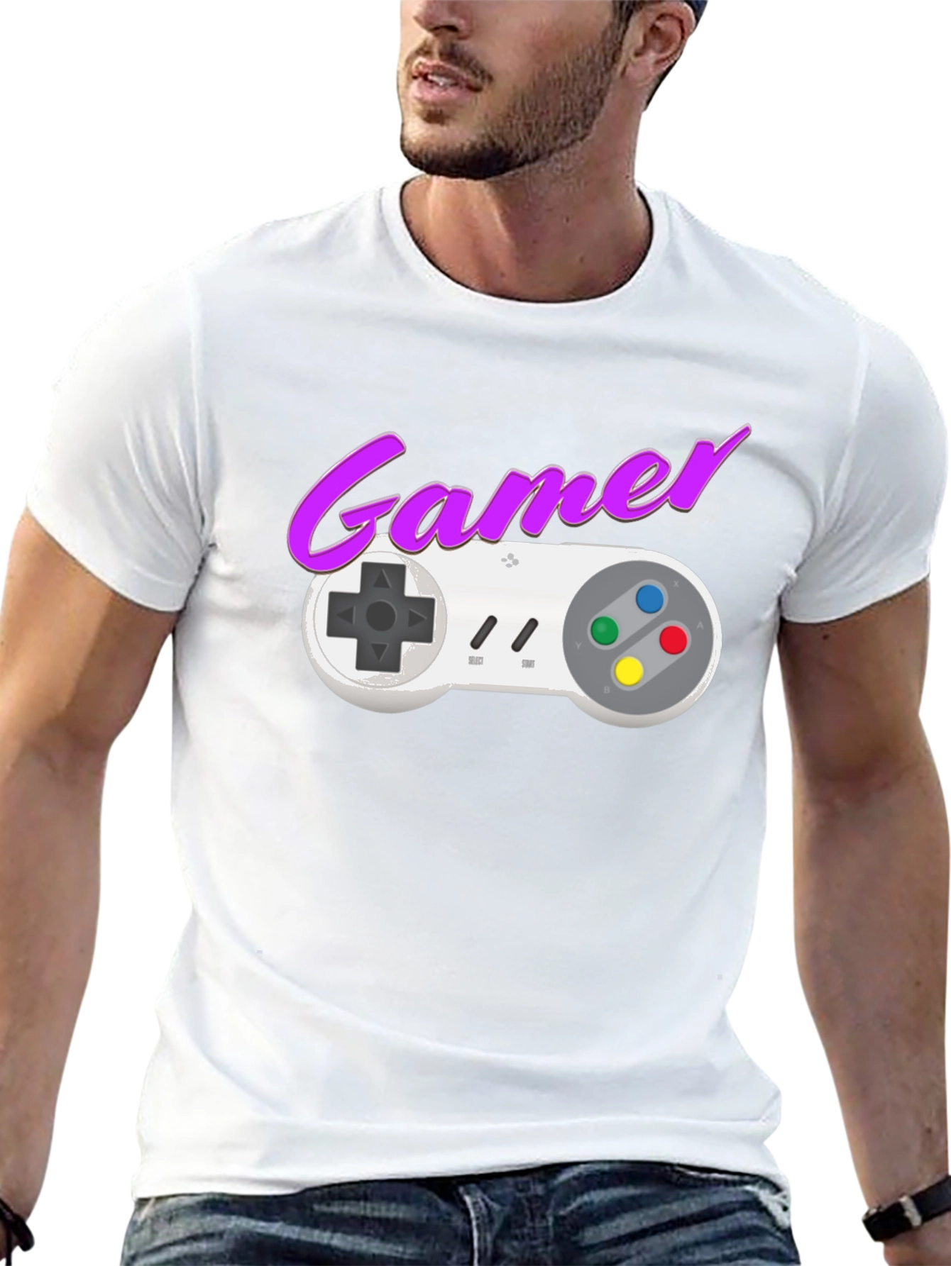 Retro Gamer T-Shirt: Classic Controller Design