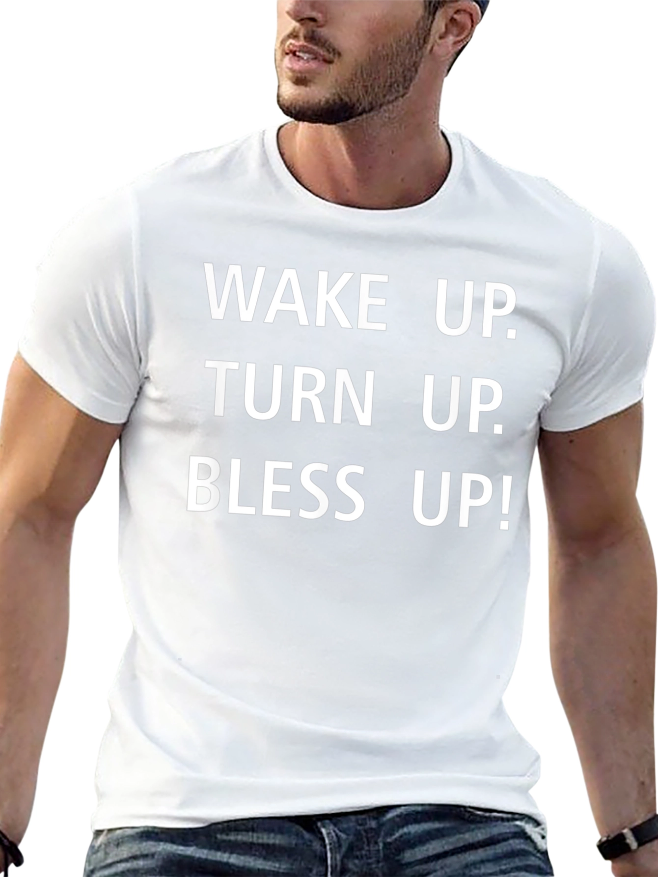 Wake Up Turn Up Bless Up Graphic Tee