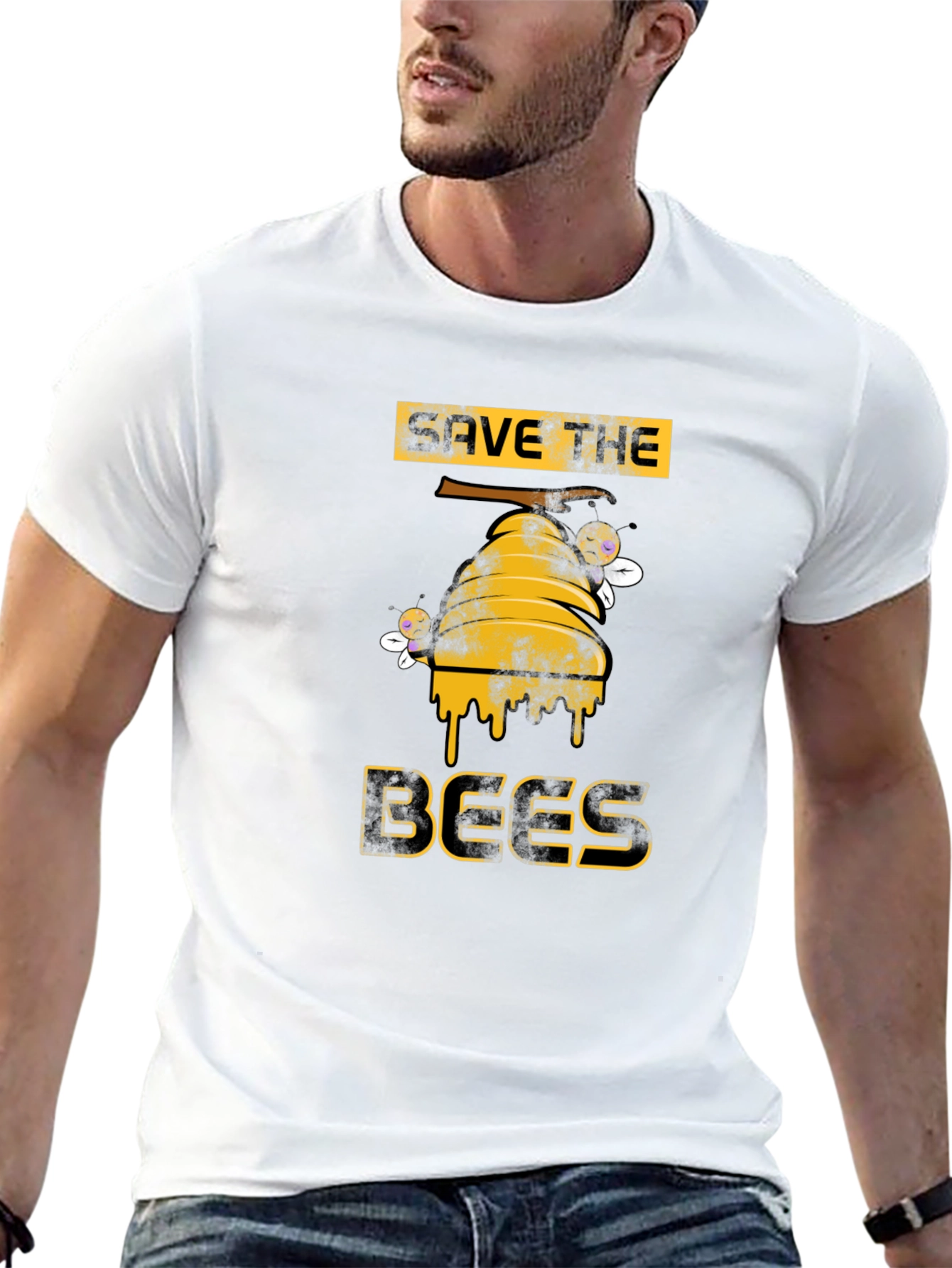 Save the Bees Graphic T-Shirt - Black