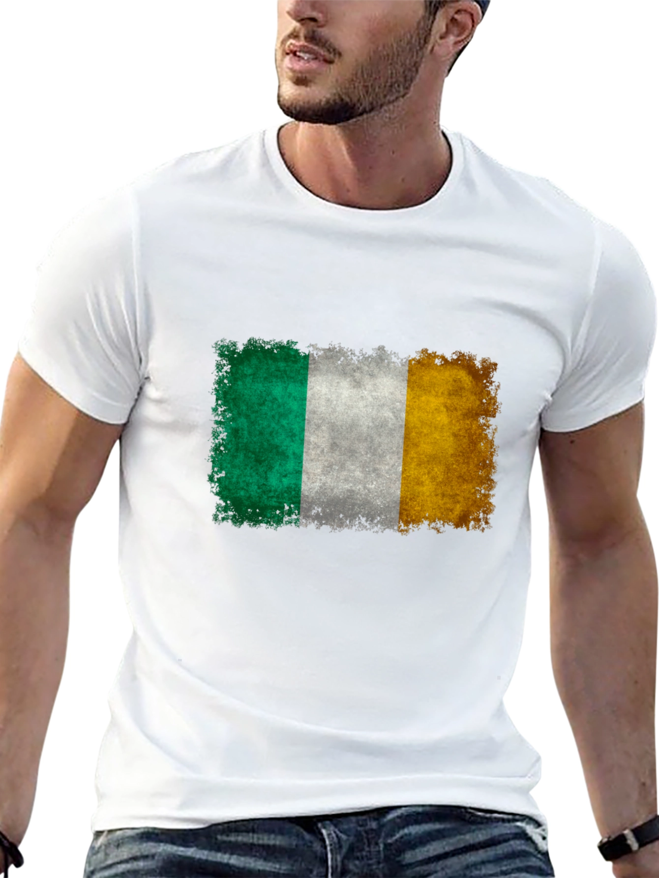 Irish Flag T-Shirt - Distressed Graphic Tee