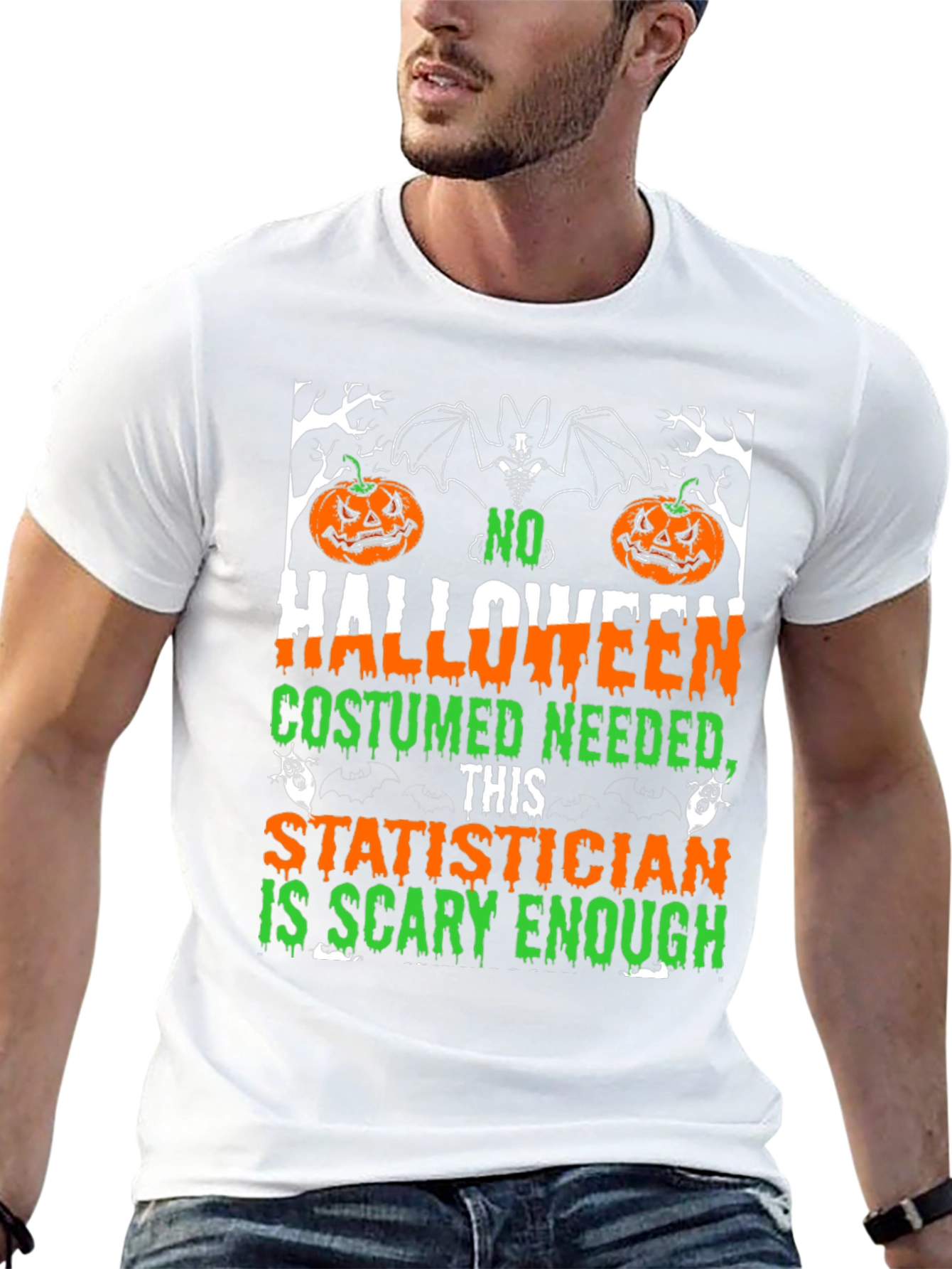 Scary Statistician Halloween Graphic Tee