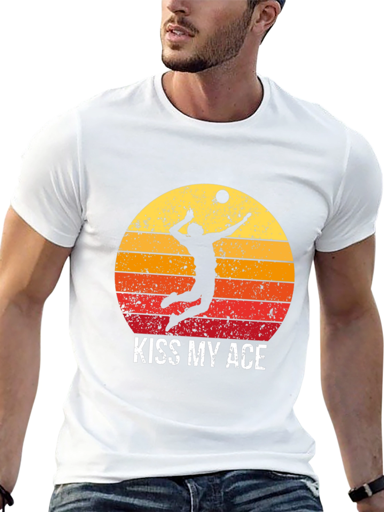 Volleyball Player Kiss My Ace Graphic T-Shirt