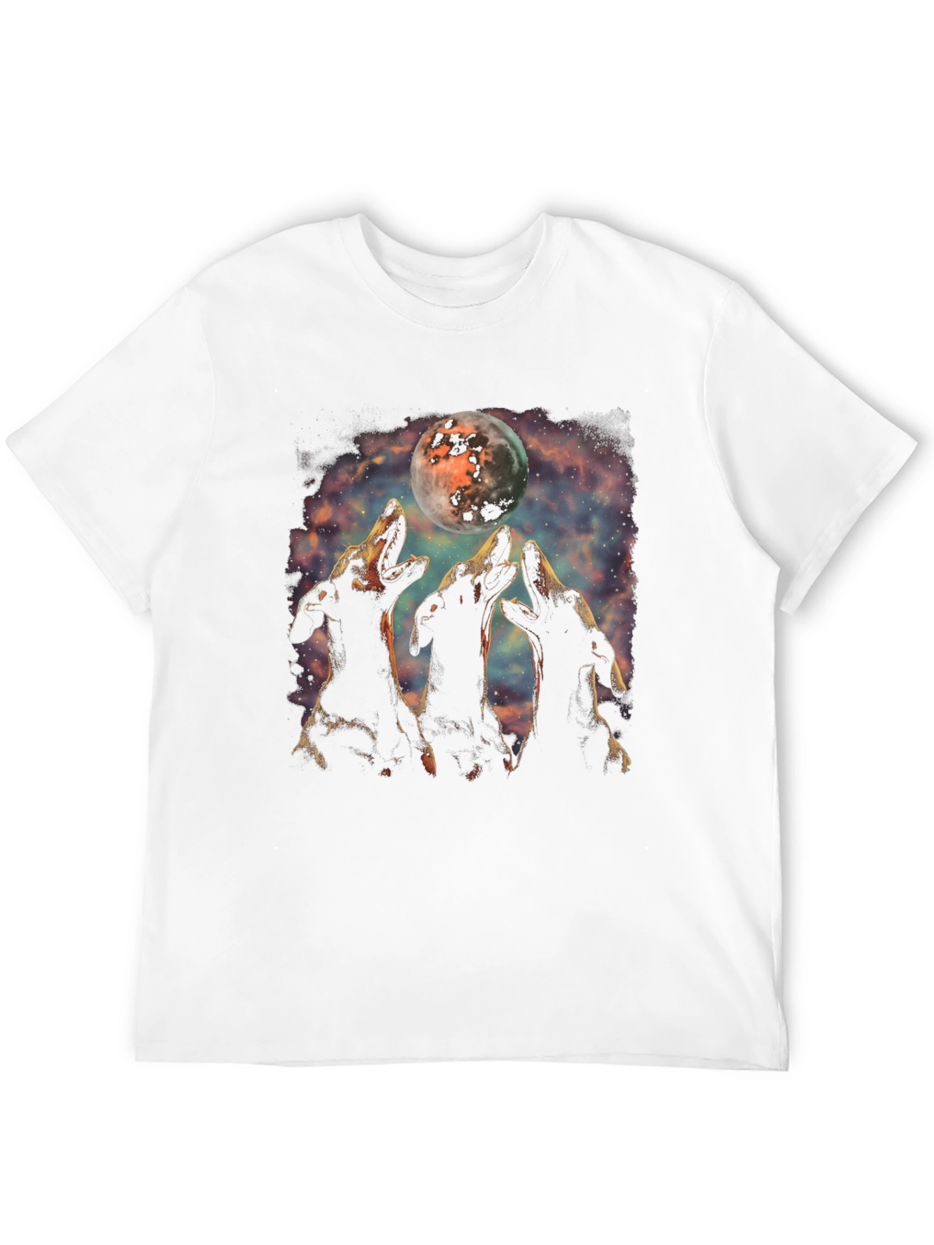 Wolf Howling at Moon T-Shirt