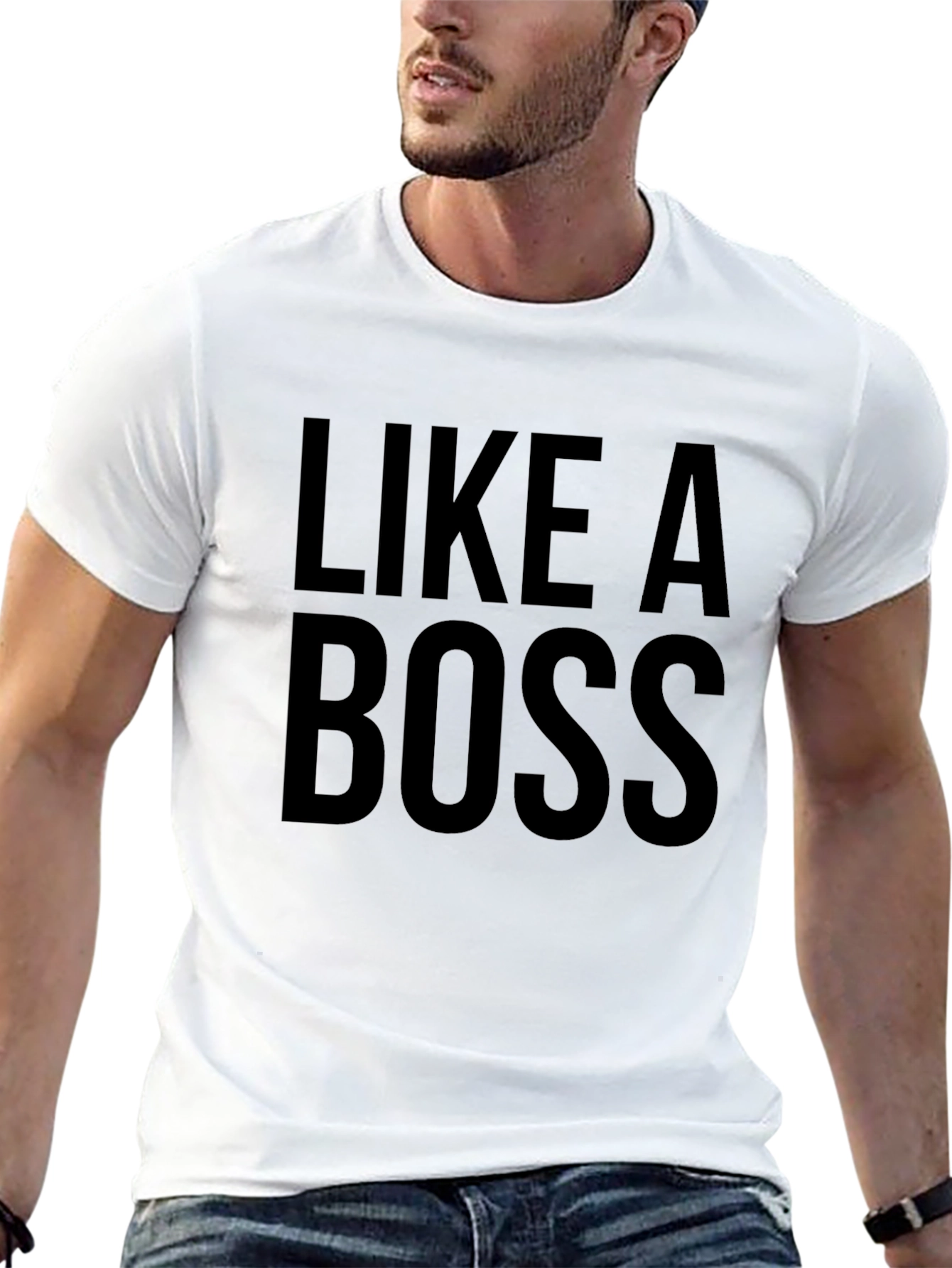 Like a Boss Black Graphic T-Shirt