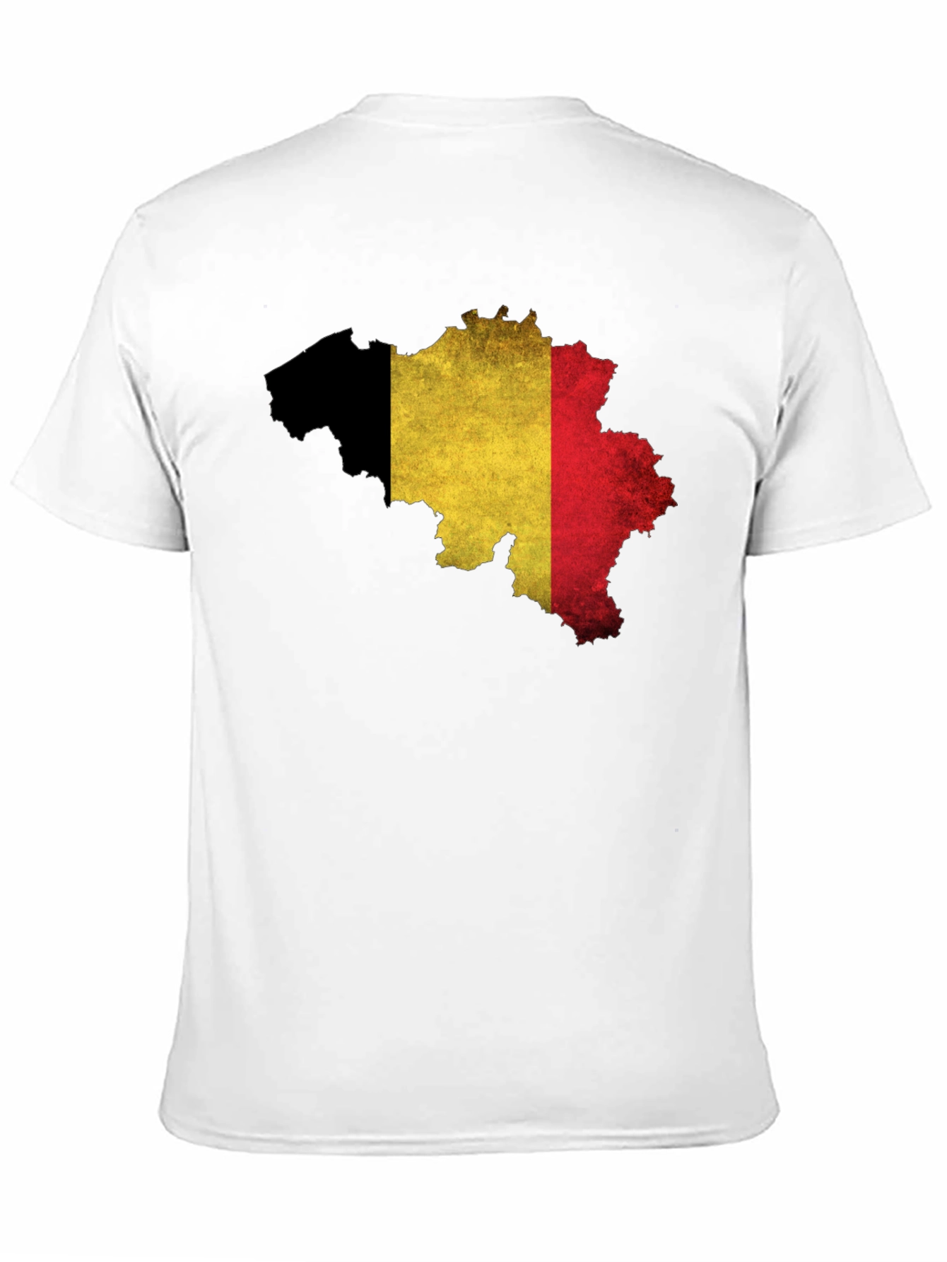 Belgium Flag Map T-Shirt - Black