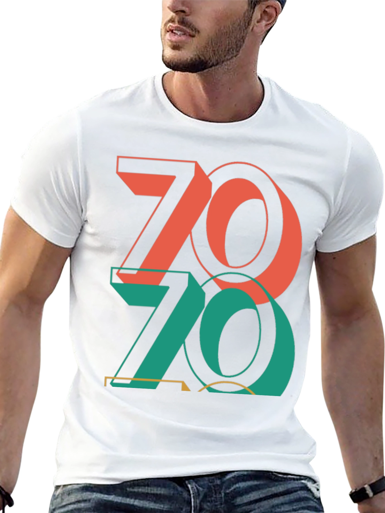 Retro 70s Graphic Print T-Shirt