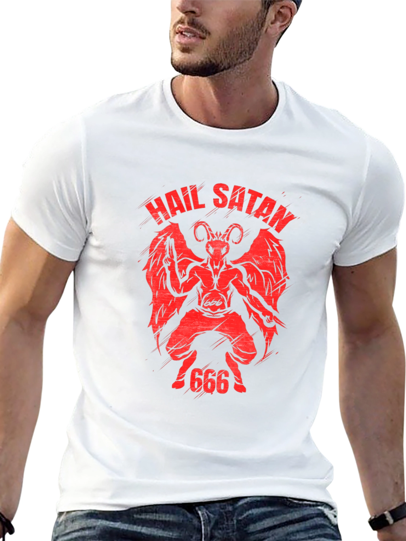 Hail Satan Graphic Tee - Black T-Shirt