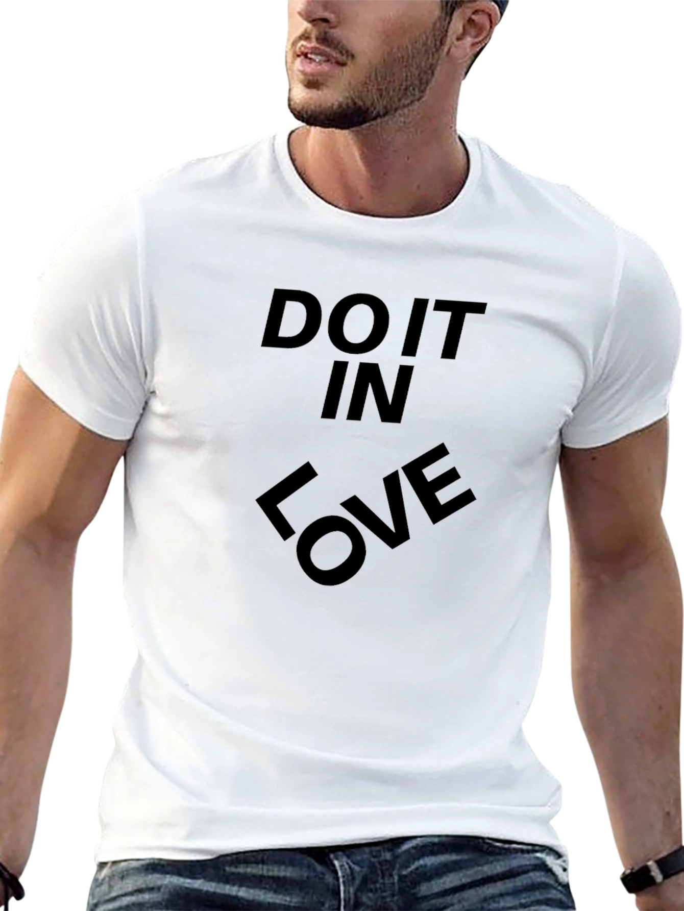 Do It In Love Black Graphic T-Shirt