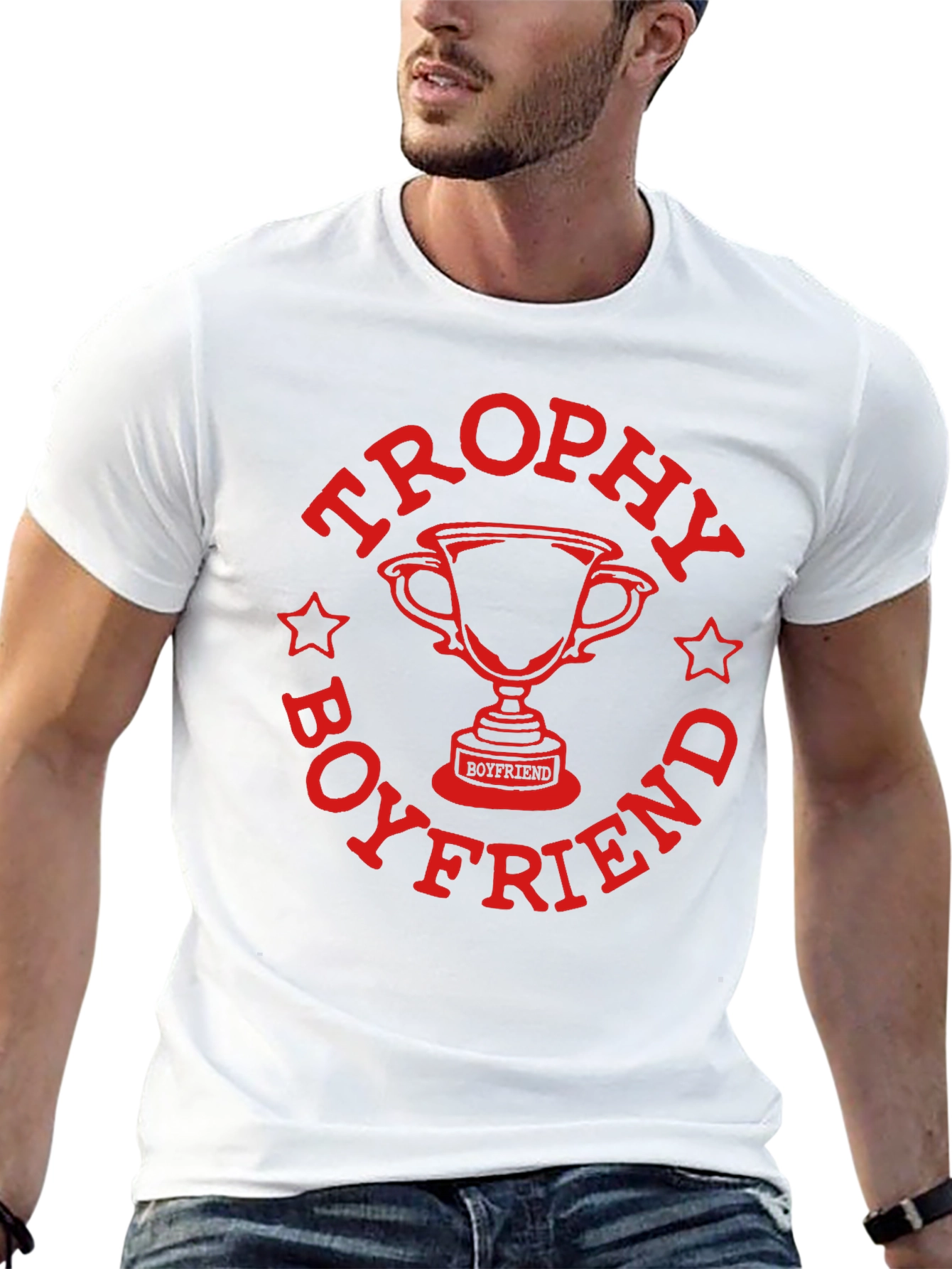 Trophy Boyfriend Graphic Tee - Novelty Gift