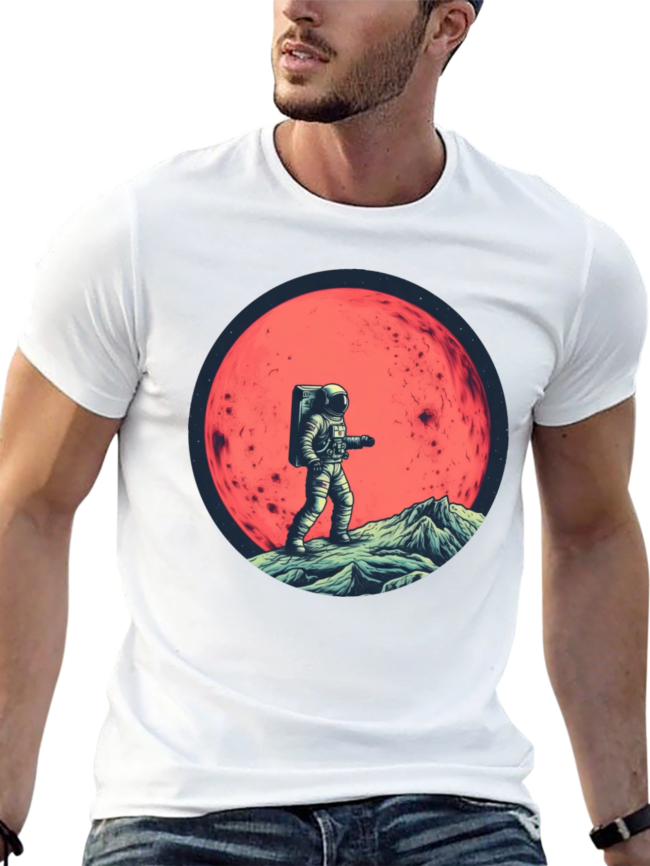 Astronaut on Mars Graphic T-Shirt