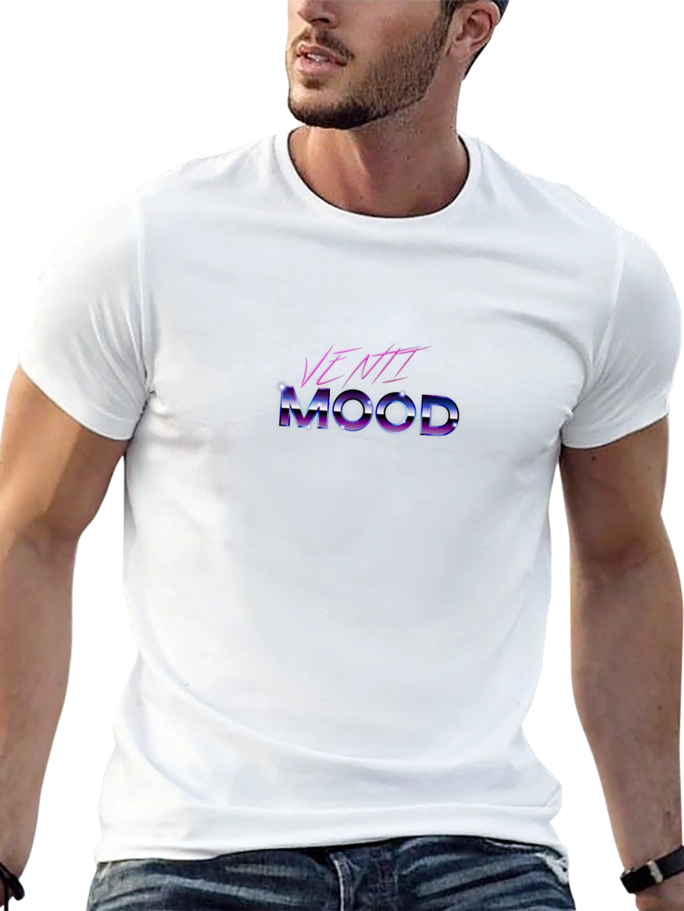 Venti Mood Retro T-Shirt - Black