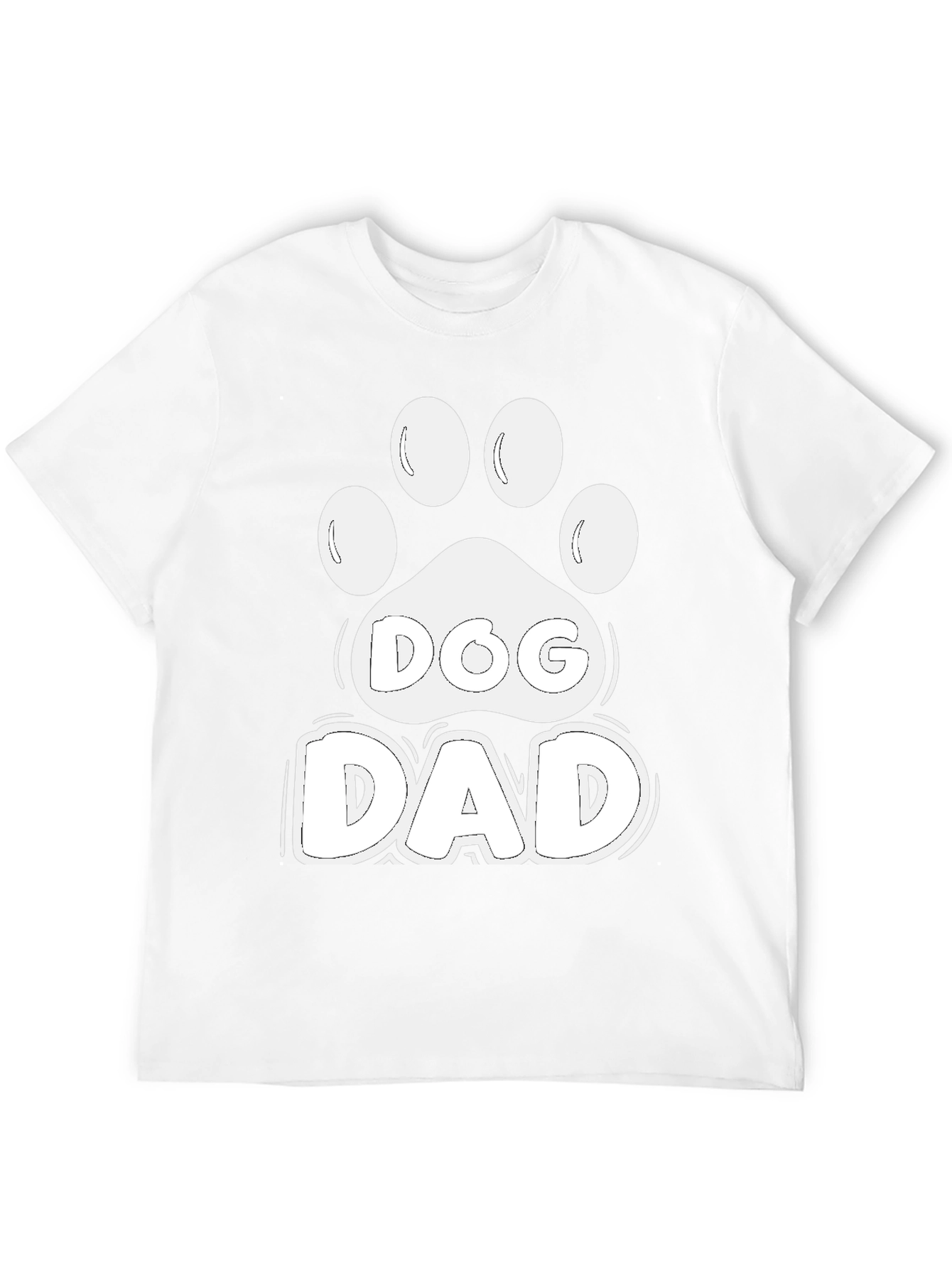 Dog Dad Paw Print T-Shirt – Classic Dog Lover Tee