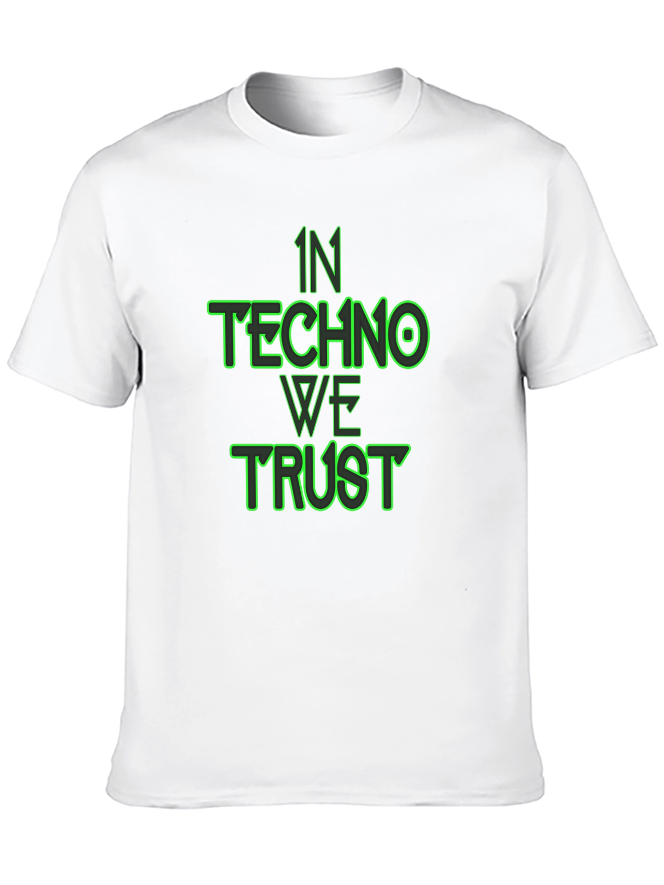 In Techno We Trust Black T-Shirt