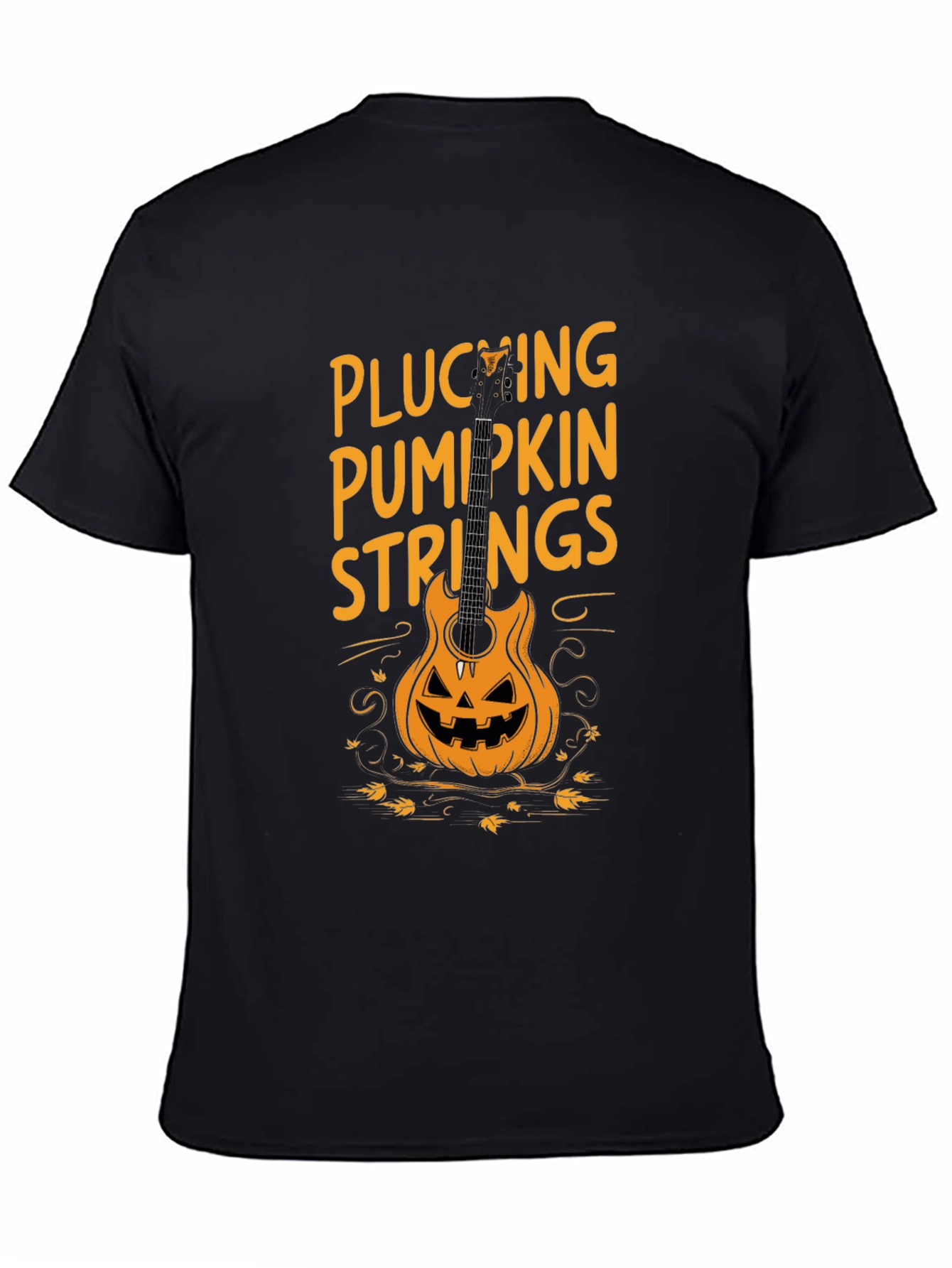 Plucking Pumpkin Strings Halloween T-Shirt