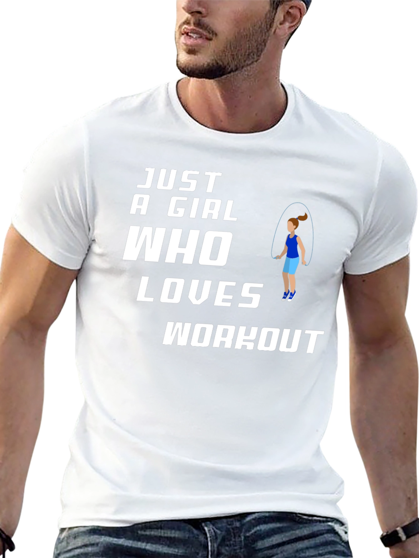 Just A Girl Who Loves Workout Graphic T-Shirt