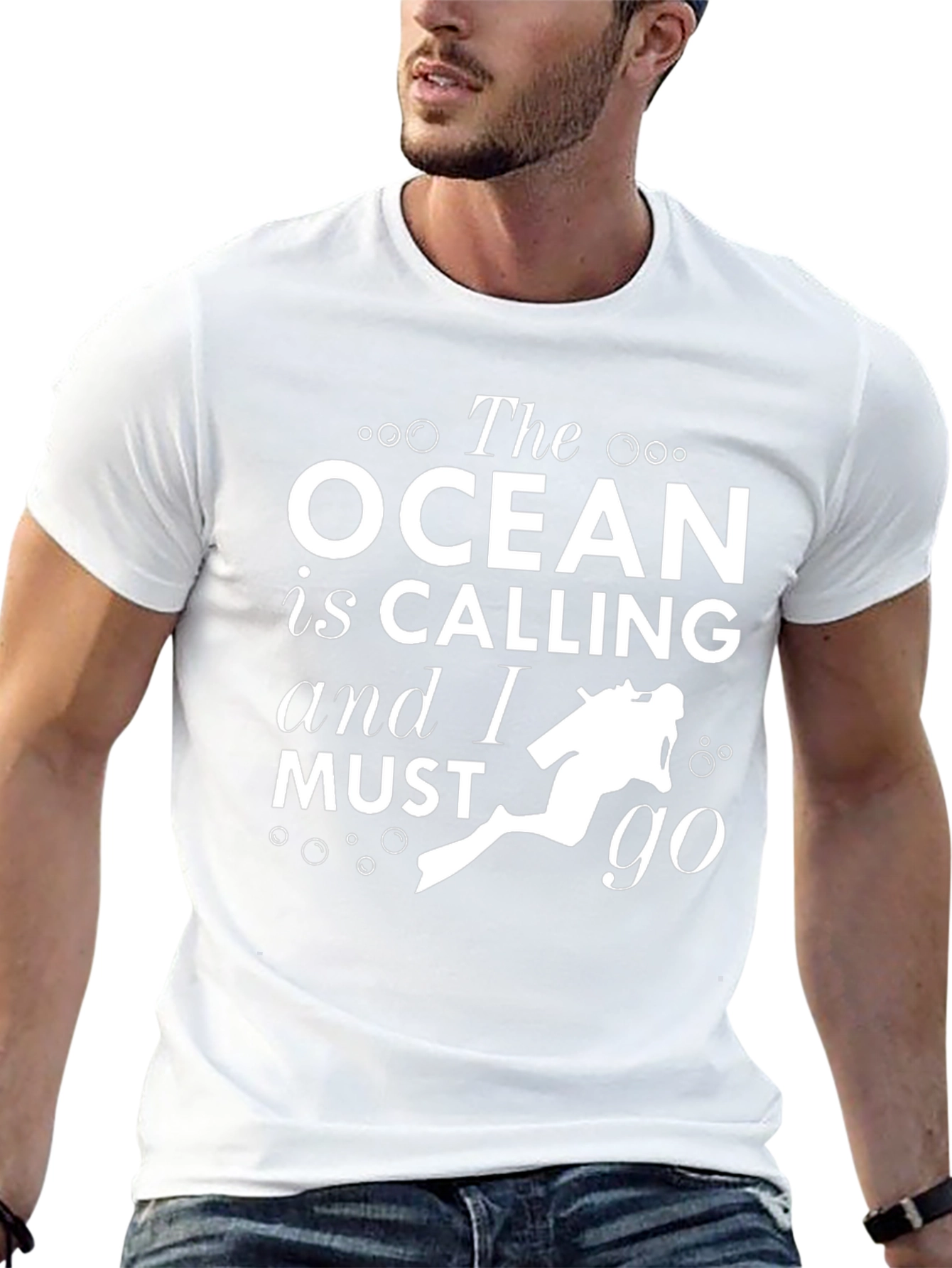 Ocean Calling Diver Graphic T-Shirt