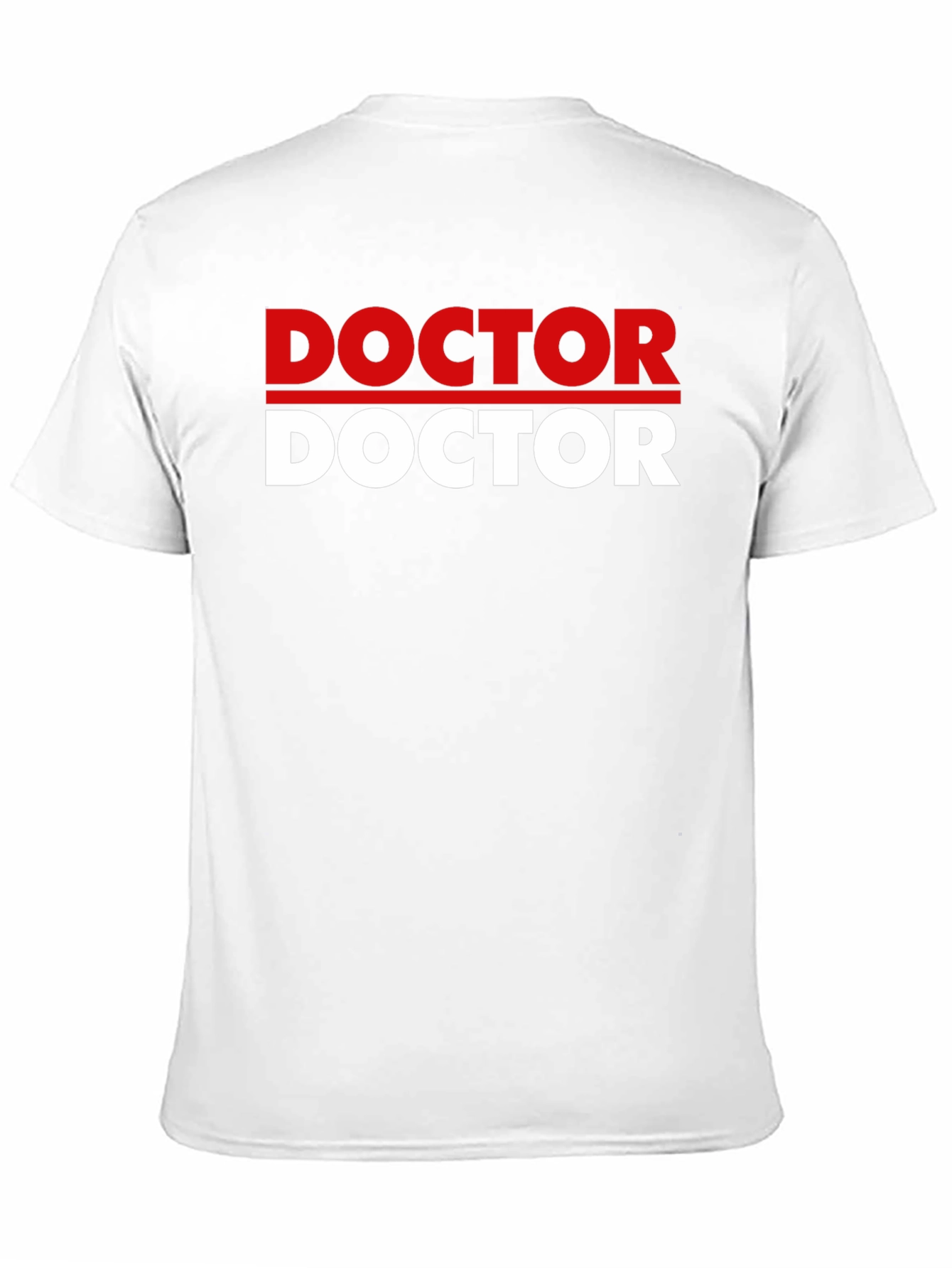 Doctor Red White Graphic Print T-Shirt