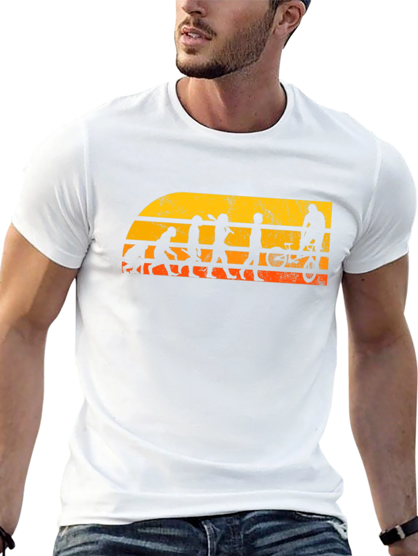 Evolution of Biking Graphic T-Shirt
