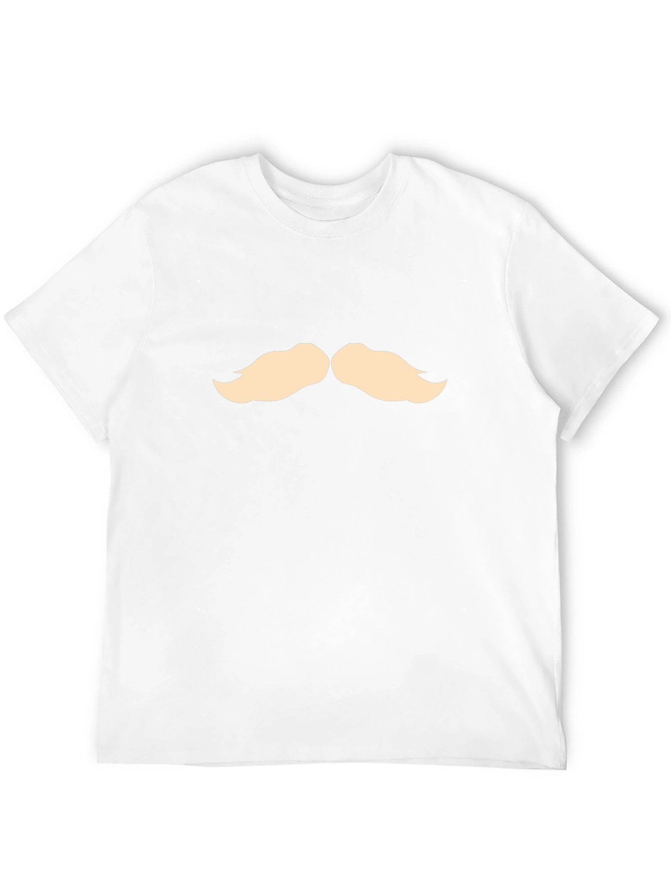 Mustache Graphic Tee - Stylish Cotton Blend