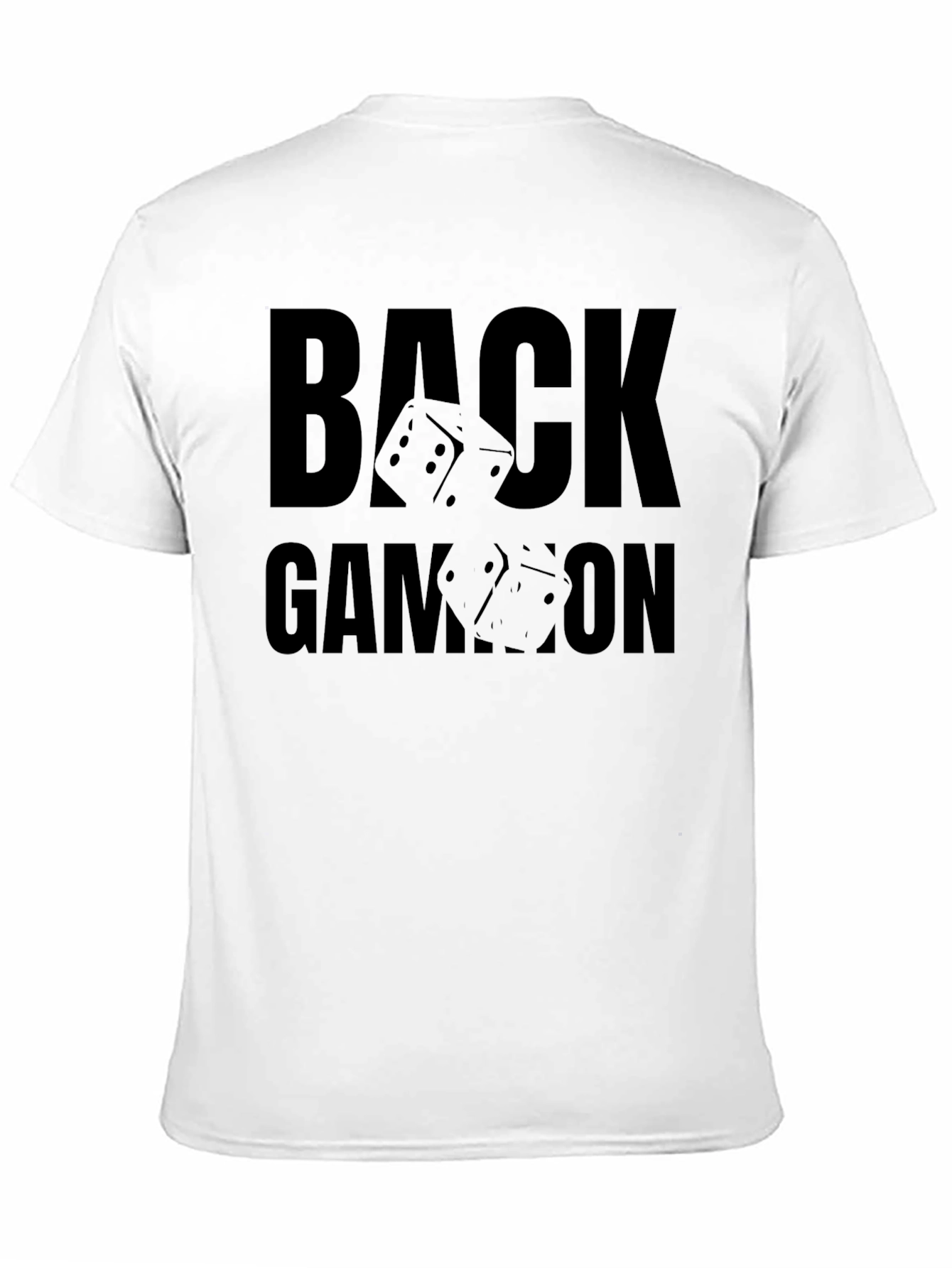 Backgammon Dice Graphic Black T-Shirt