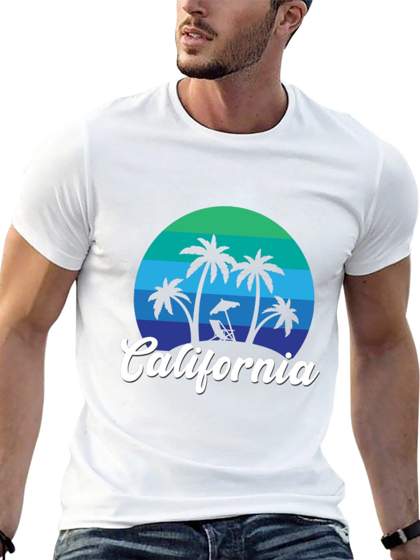 California Palm Tree Graphic T-Shirt