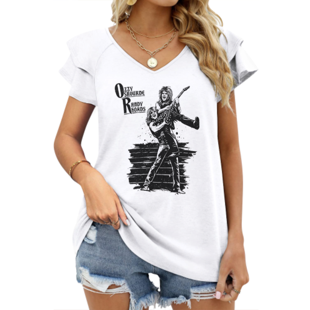 Vintage Rock Legends Graphic Tee – Classic Heavy Metal Band Inspired Shirt for Women(z809)