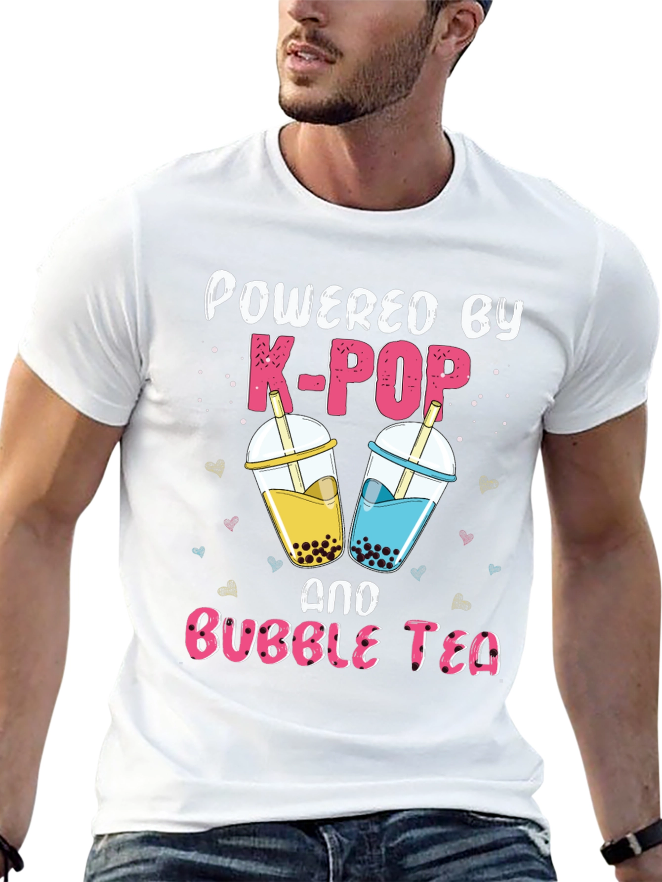Powered by K-POP and Bubble Tea Graphic Tee