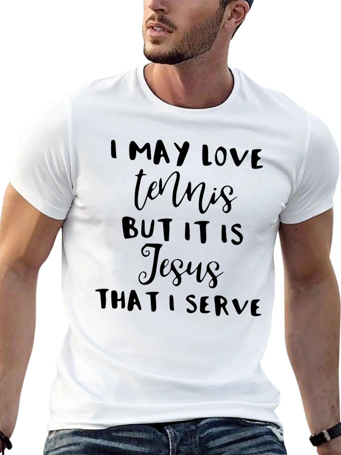 Tennis & Jesus T-Shirt - Faith Based Athletic Apparel