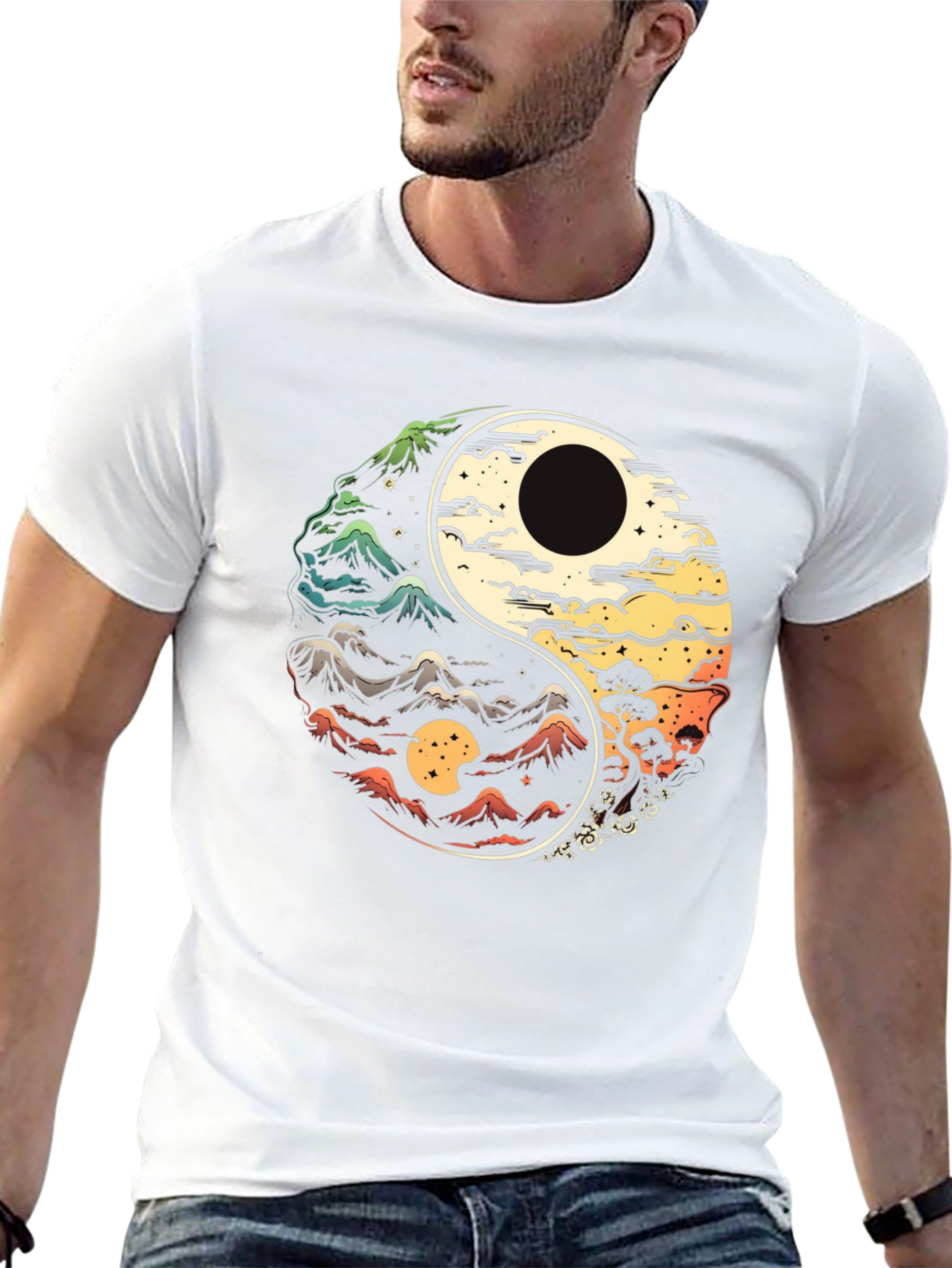 Yin Yang Mountains T-Shirt