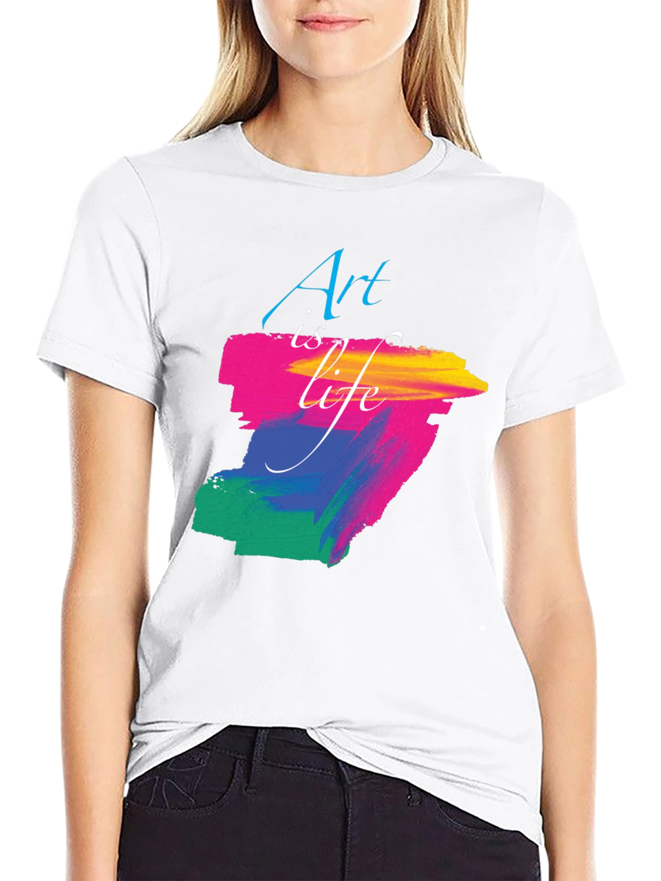 Art is Life Graphic Tee - Stylish Black T-Shirt