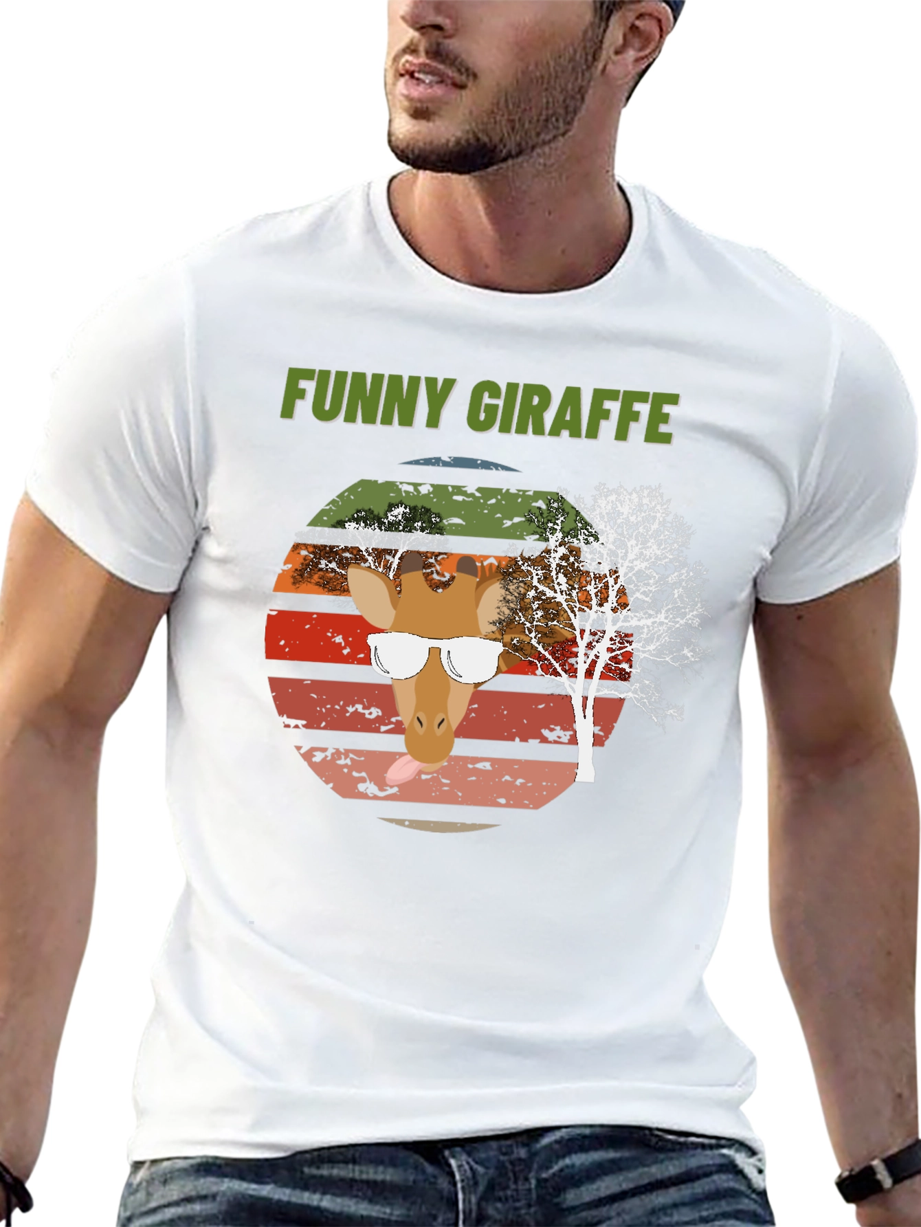 Funny Giraffe Graphic Tee - Unique Design