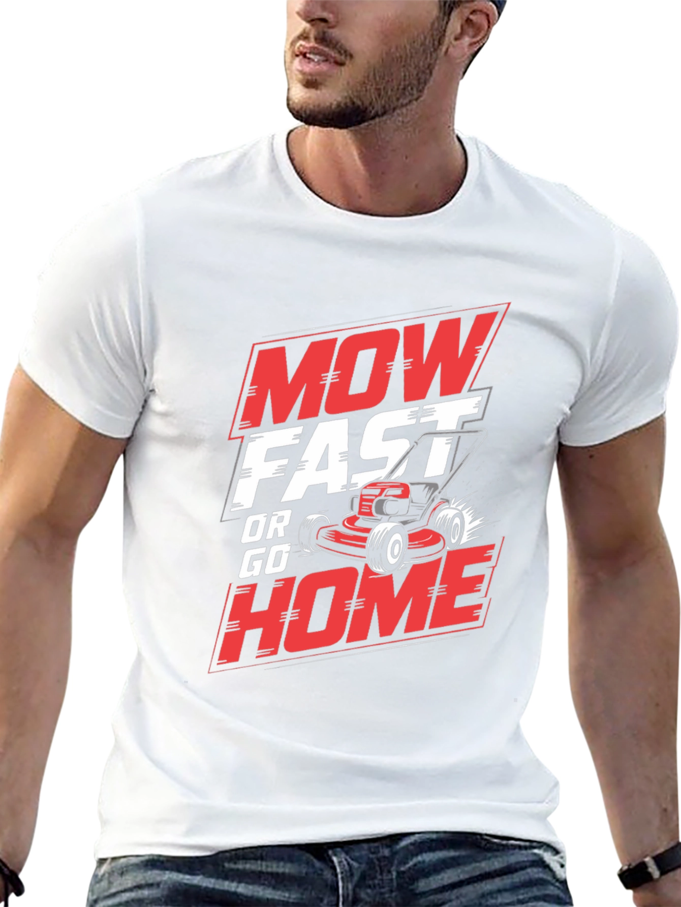 Mow Fast or Go Home Graphic T-Shirt