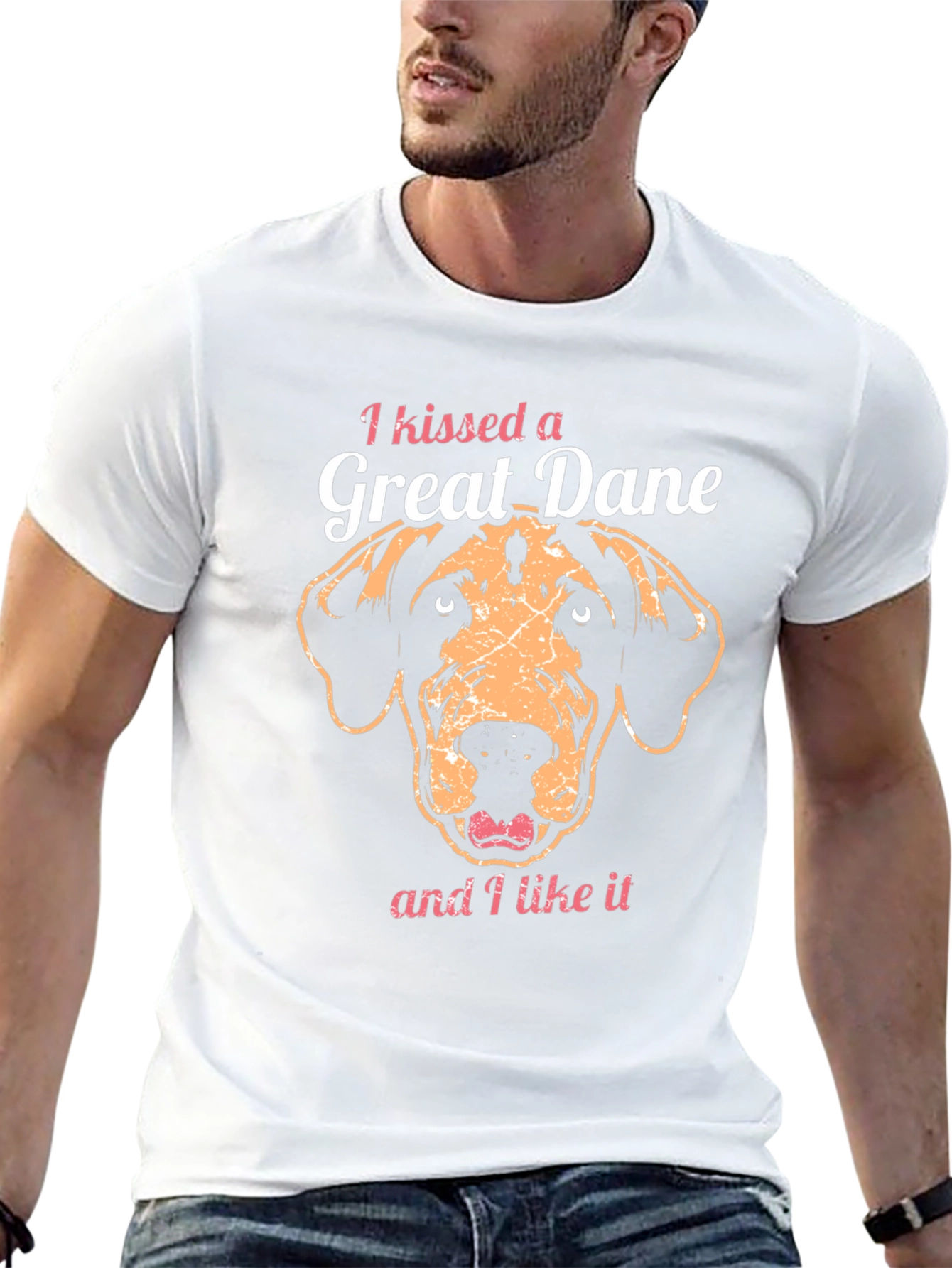 I Kissed a Great Dane T-Shirt – Funny Dog Lover Graphic Tee