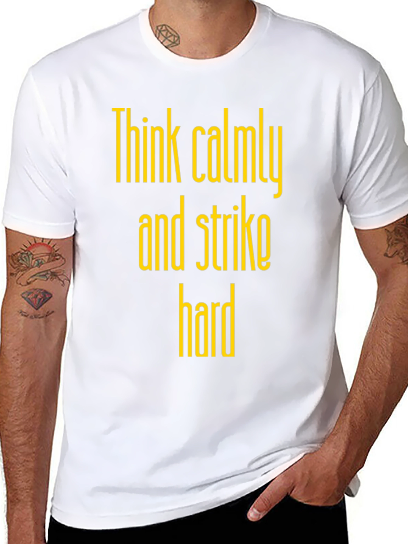 Think Calmly T-Shirt - Bold Graphic Tee