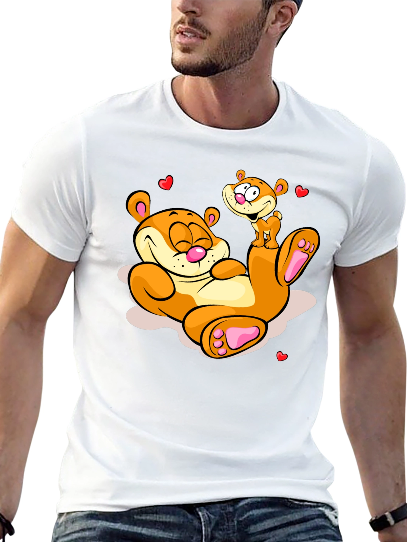 Cartoon Otter Graphic Tee - Adorable Design