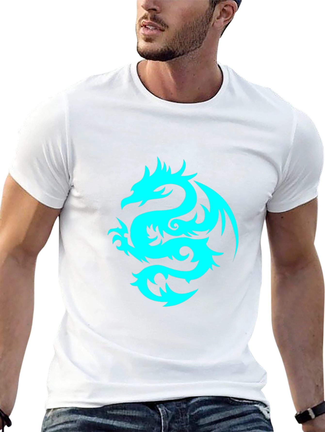 Dragon Graphic Tee - Black Short Sleeve T-Shirt