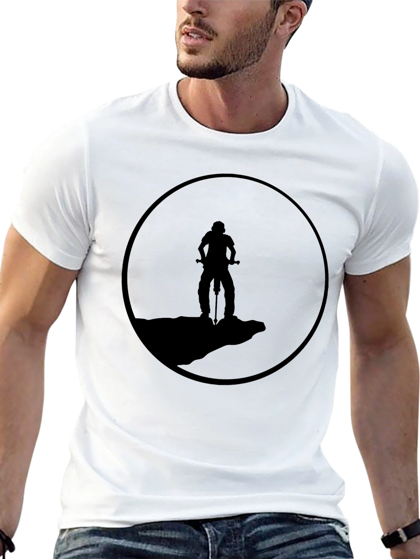 Mountain Biker Silhouette Tee - Adventure Ready