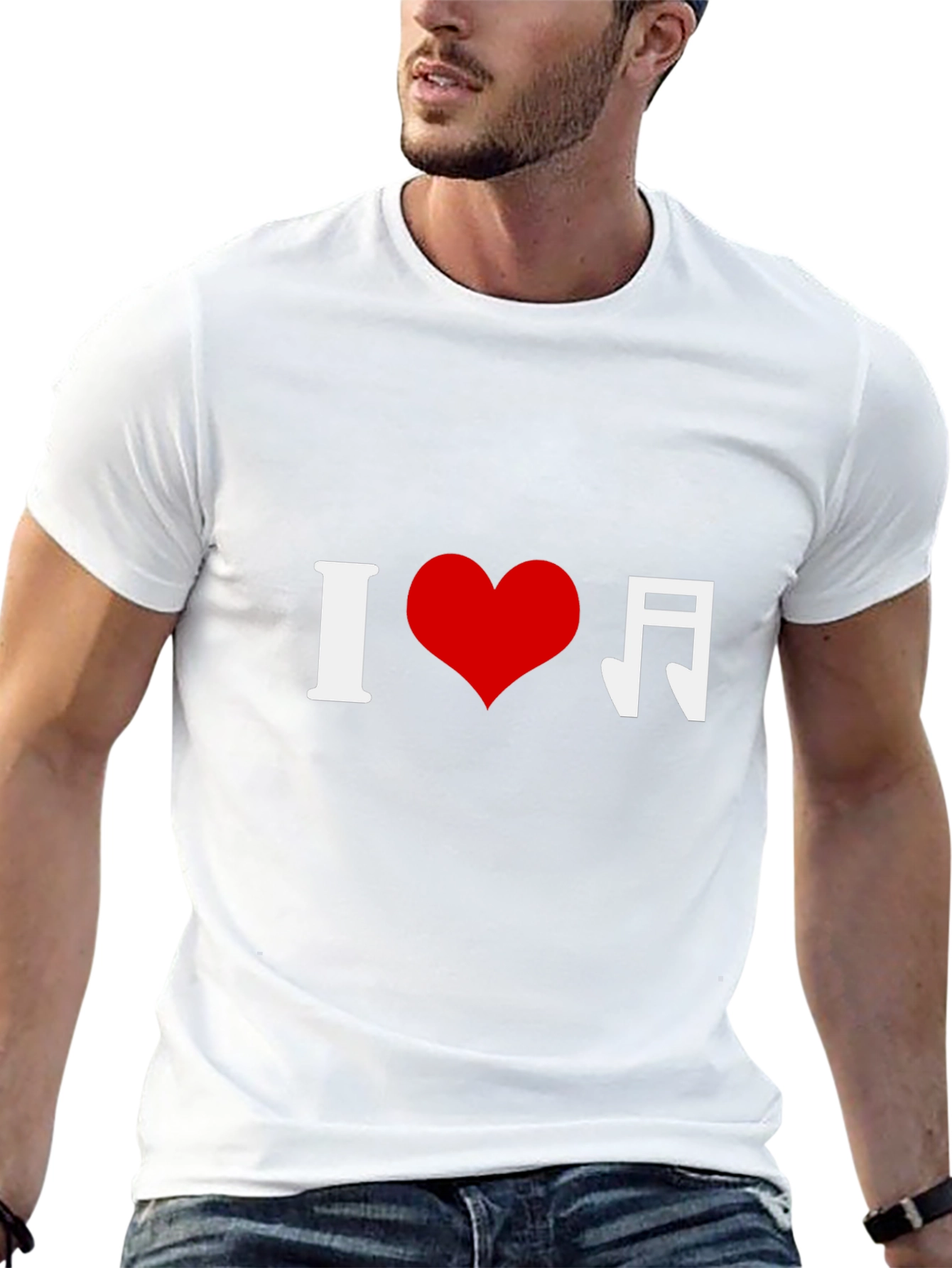 I Heart Music Black Graphic Tee